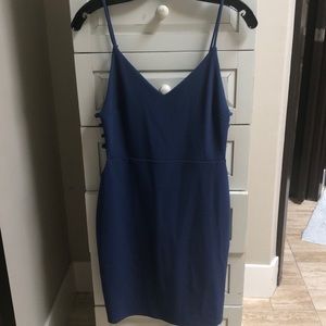 comfortable cobalt blue sexy dress